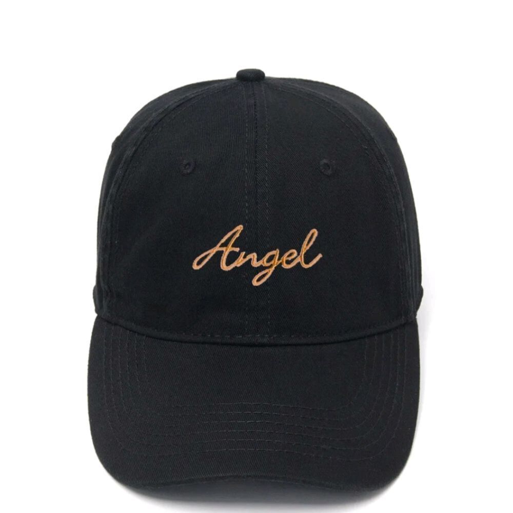 Angelic Dad: Hat with 'Angel' Embroidery for Heavenly Style Statement